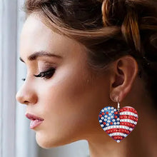 Load image into Gallery viewer, 4 Pairs Double Sided Exquisite Pattern Diamond Painting Earrings for Women Girls
