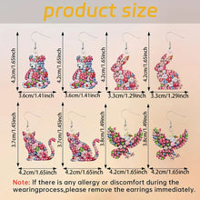 Load image into Gallery viewer, 4 Pairs Double Sided Exquisite Pattern Diamond Painting Earrings for Women Girls
