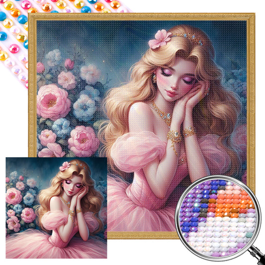 AB Diamond Painting - Full Round - Sleeping Beauty (40*40CM)