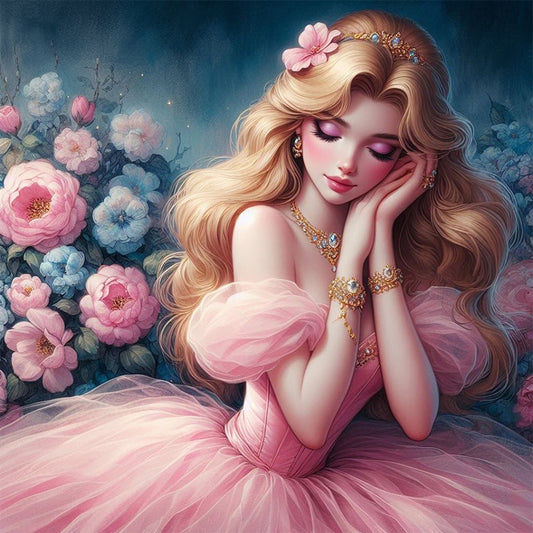 AB Diamond Painting - Full Round - Sleeping Beauty (40*40CM)