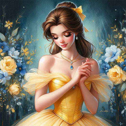 AB Diamond Painting - Full Round - Princess Belle (40*40CM)