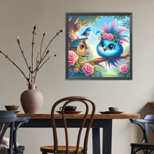 Load image into Gallery viewer, Diamond Painting - Full Round - Branch Rose Big Eye Bird (40*40CM)

