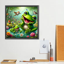 Load image into Gallery viewer, Diamond Painting - Full Round - Happy Frog Sparrow Group (40*40CM)
