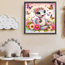 Load image into Gallery viewer, Diamond Painting - Full Round - Daisy Butterfly Pink Snake (40*40CM)
