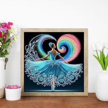 Load image into Gallery viewer, Diamond Painting - Partial Special Shaped - Beautiful Skirt Dancing Girl (30*30CM)
