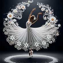 Load image into Gallery viewer, Diamond Painting - Partial Special Shaped - Beautiful Skirt Dancing Girl (30*30CM)
