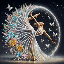 Load image into Gallery viewer, Diamond Painting - Partial Special Shaped - Beautiful Skirt Dancing Girl (30*30CM)
