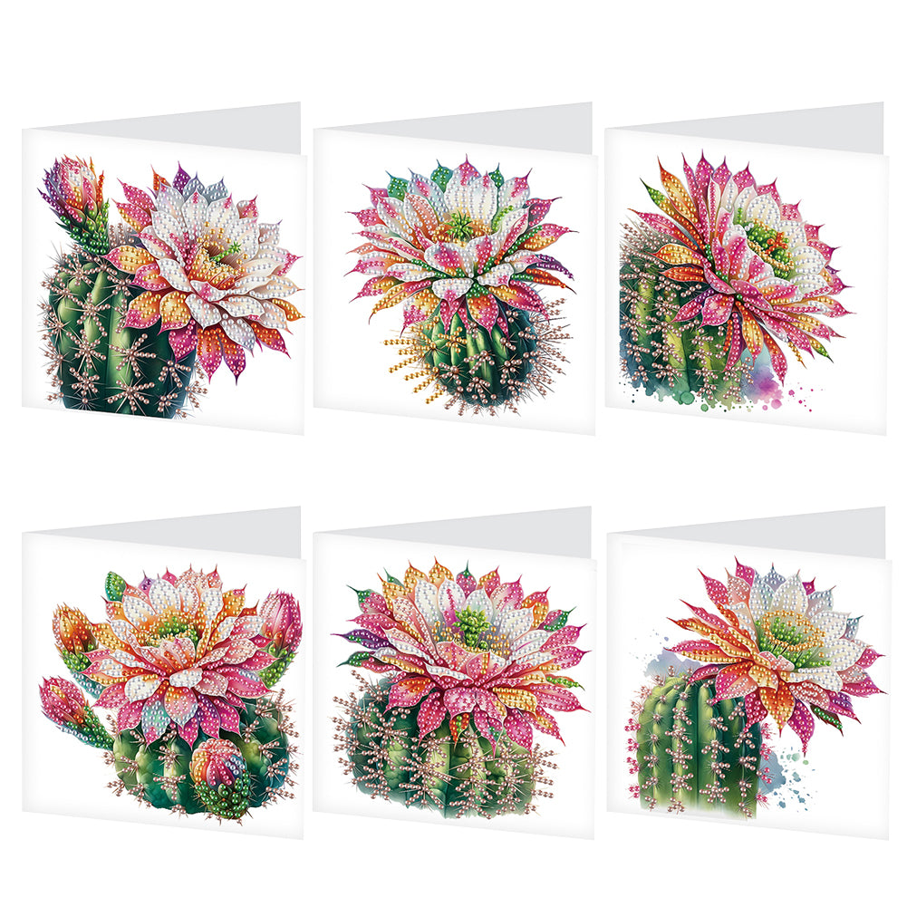 6pcs Diamond Painting Greeting Cards DIY Diamond Art Cards Handmade Arts Crafts