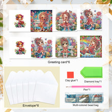 Load image into Gallery viewer, 6pcs Diamond Painting Greeting Cards DIY Diamond Art Cards Handmade Arts Crafts
