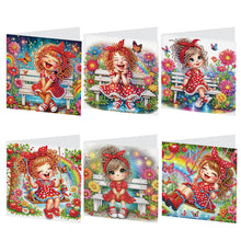 Load image into Gallery viewer, 6pcs Diamond Painting Greeting Cards DIY Diamond Art Cards Handmade Arts Crafts
