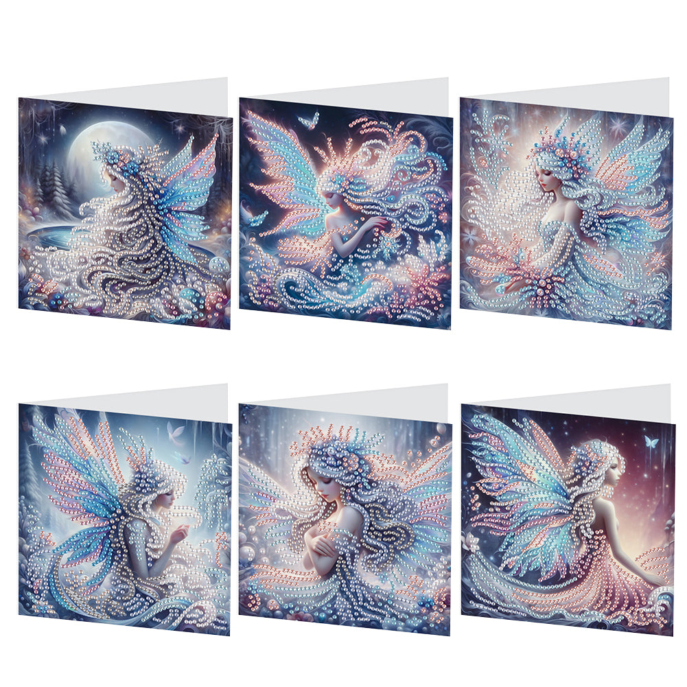 6pcs Diamond Painting Greeting Cards DIY Diamond Art Cards Handmade Arts Crafts
