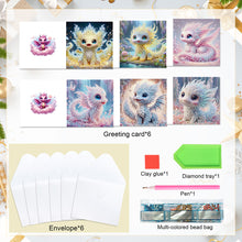Load image into Gallery viewer, 6pcs Diamond Painting Greeting Cards DIY Diamond Art Cards Handmade Arts Crafts
