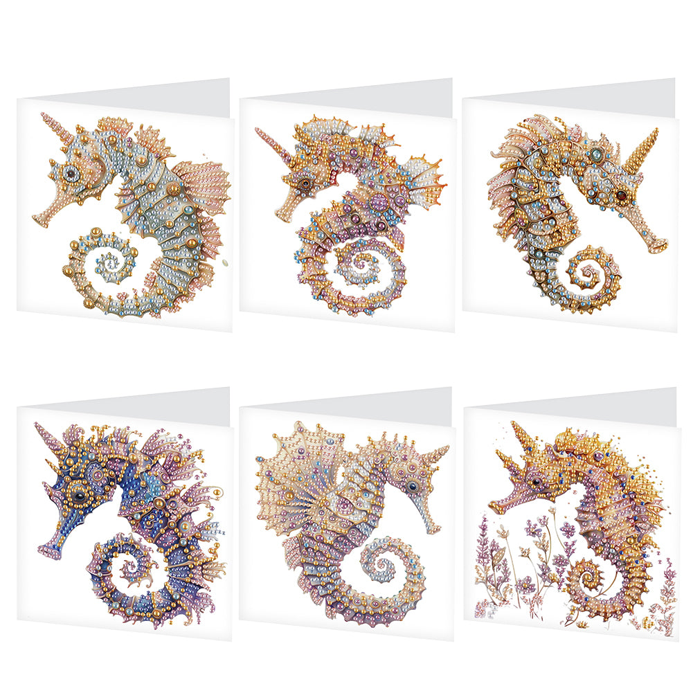 6pcs Diamond Painting Greeting Cards DIY Diamond Art Cards Handmade Arts Crafts
