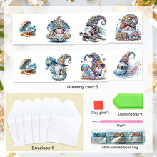 Load image into Gallery viewer, 6pcs Diamond Painting Greeting Cards DIY Diamond Art Cards Handmade Arts Crafts

