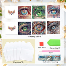Load image into Gallery viewer, 6pcs Diamond Painting Greeting Cards DIY Diamond Art Cards Handmade Arts Crafts

