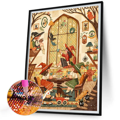 Diamond Painting - Full Round - Witch Afternoon Tea Time (30*40CM)