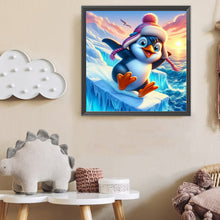 Load image into Gallery viewer, Diamond Painting - Full Round - Skiing Penguin (40*40CM)

