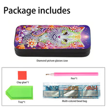 Load image into Gallery viewer, Flower Animal Leather DIY Diamond Painting Sunglasses Storage Box for Art Craft
