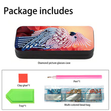 Load image into Gallery viewer, Flower Animal Leather DIY Diamond Painting Sunglasses Storage Box for Art Craft
