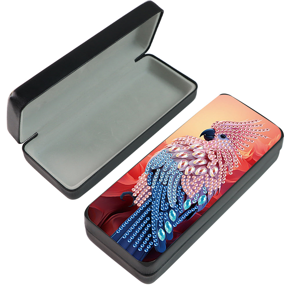 Flower Animal Leather DIY Diamond Painting Sunglasses Storage Box for Art Craft