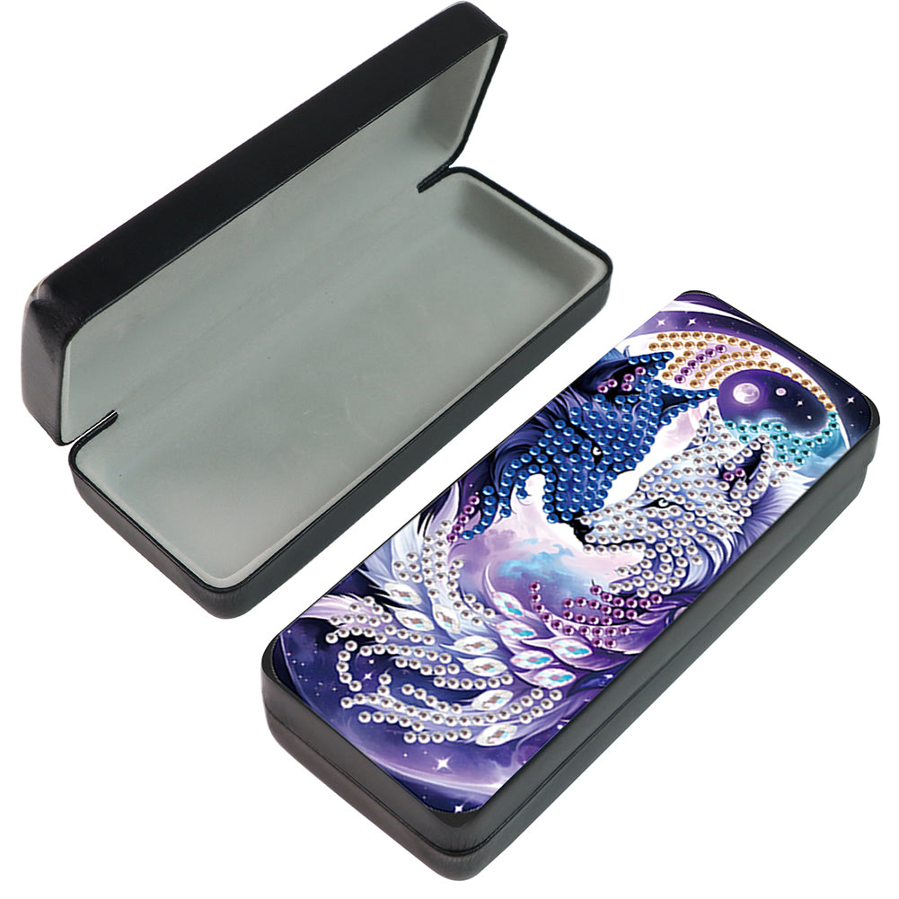 Flower Animal Leather DIY Diamond Painting Sunglasses Storage Box for Art Craft