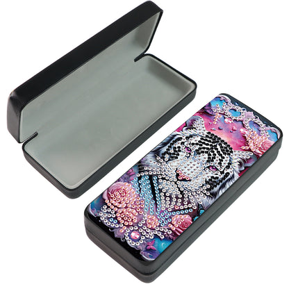 Flower Animal Leather DIY Diamond Painting Sunglasses Storage Box for Art Craft