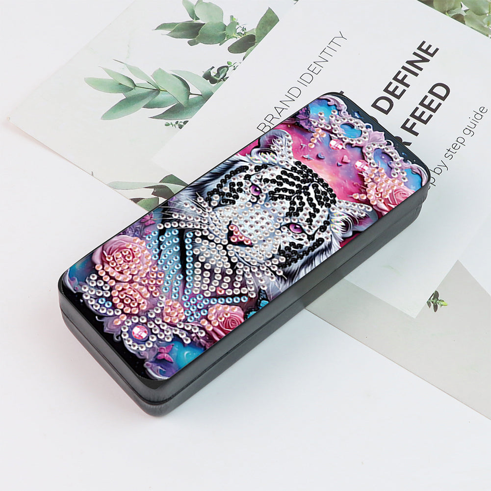 Flower Animal Leather DIY Diamond Painting Sunglasses Storage Box for Art Craft