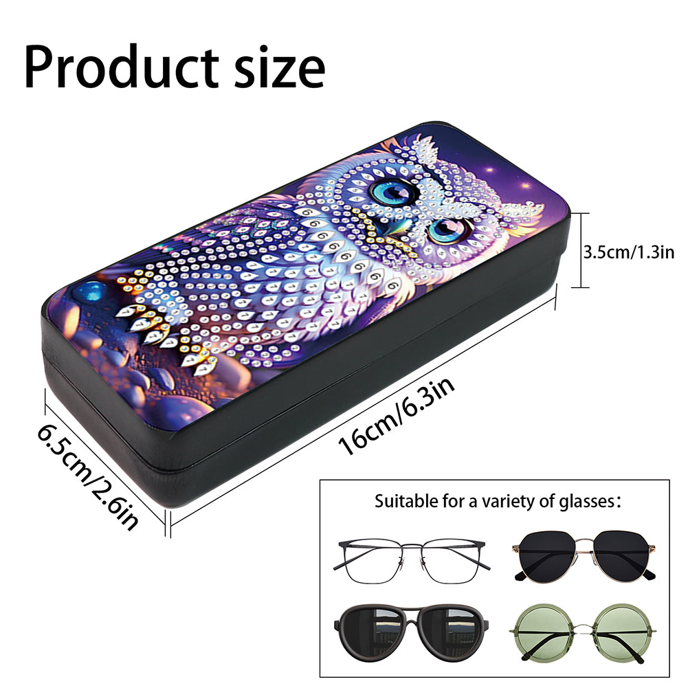 Flower Animal Leather DIY Diamond Painting Sunglasses Storage Box for Art Craft