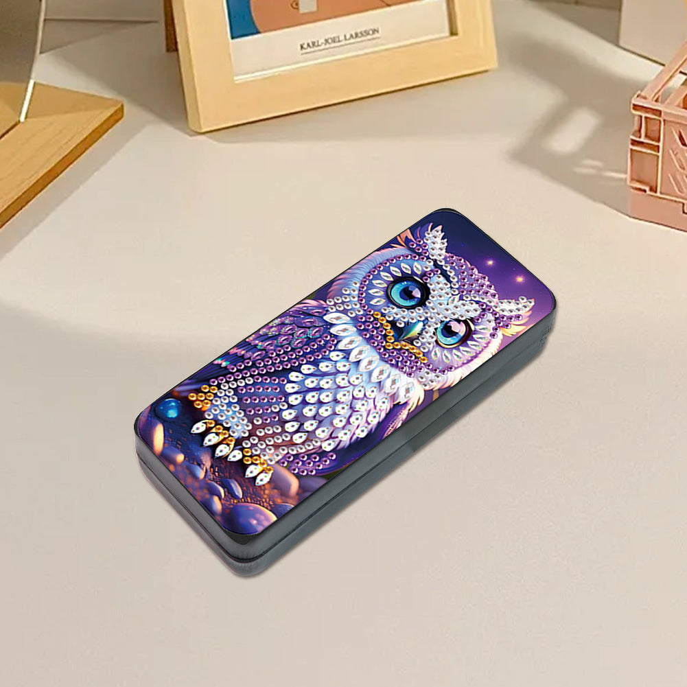 Flower Animal Leather DIY Diamond Painting Sunglasses Storage Box for Art Craft