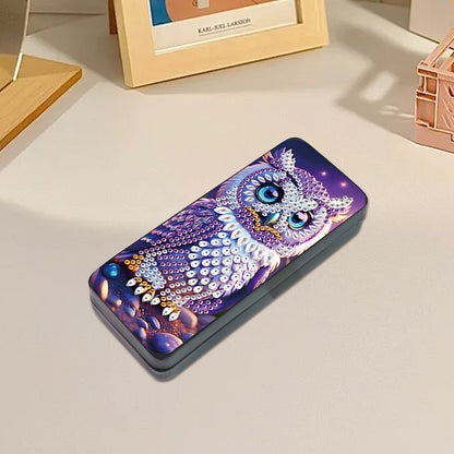 Flower Animal Leather DIY Diamond Painting Sunglasses Storage Box for Art Craft