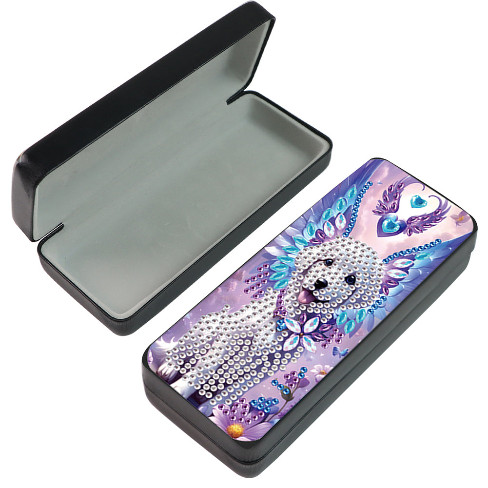 Flower Animal Leather DIY Diamond Painting Sunglasses Storage Box for Art Craft