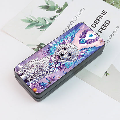 Flower Animal Leather DIY Diamond Painting Sunglasses Storage Box for Art Craft