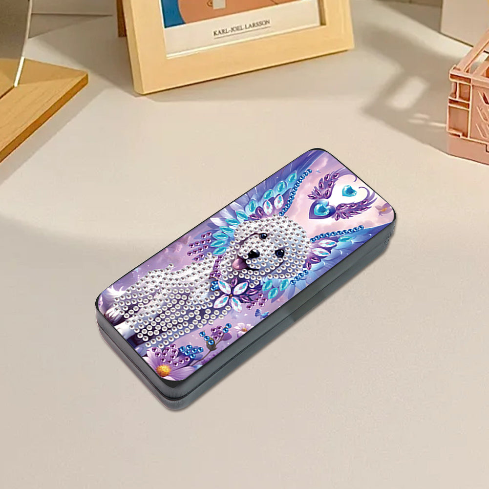 Flower Animal Leather DIY Diamond Painting Sunglasses Storage Box for Art Craft