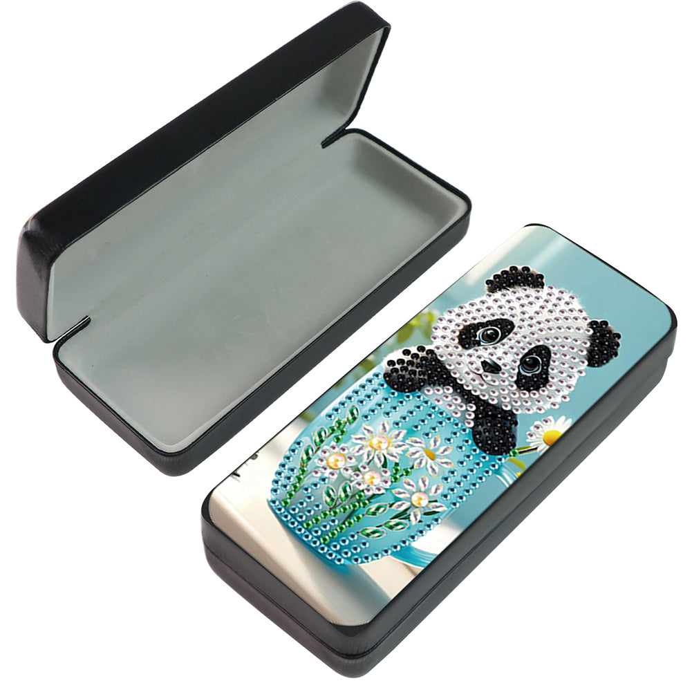 Flower Animal Leather DIY Diamond Painting Sunglasses Storage Box for Art Craft