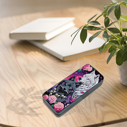 Flower Animal Leather DIY Diamond Painting Sunglasses Storage Box for Art Craft