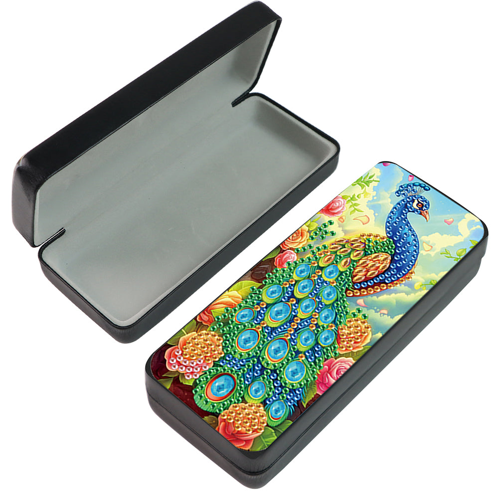 Flower Animal Leather DIY Diamond Painting Sunglasses Storage Box for Art Craft