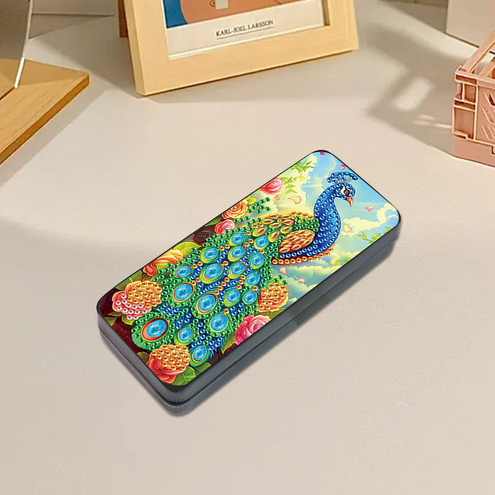 Flower Animal Leather DIY Diamond Painting Sunglasses Storage Box for Art Craft