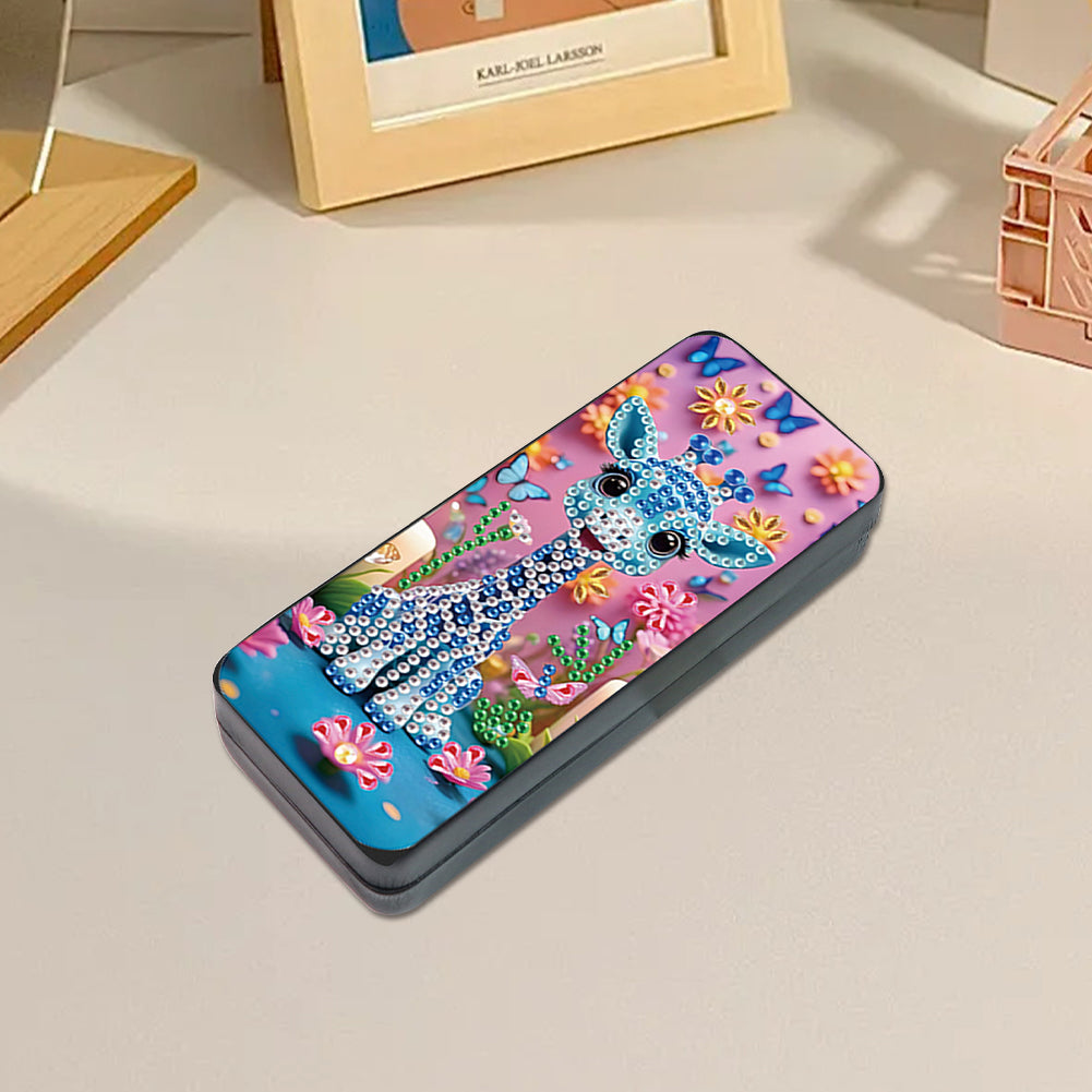 Flower Animal Leather DIY Diamond Painting Sunglasses Storage Box for Art Craft