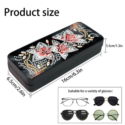 Flower Animal Leather DIY Diamond Painting Sunglasses Storage Box for Art Craft