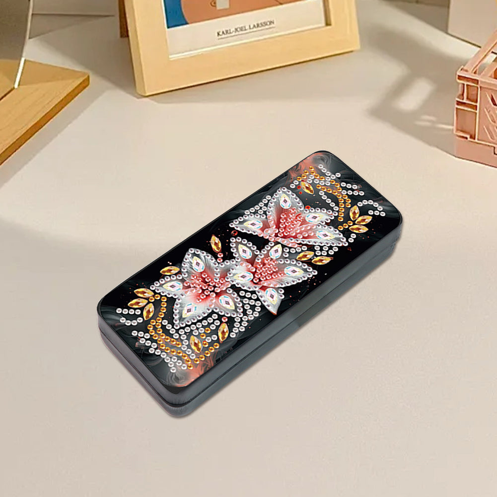 Flower Animal Leather DIY Diamond Painting Sunglasses Storage Box for Art Craft