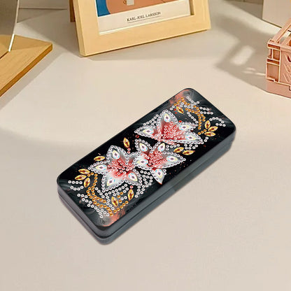 Flower Animal Leather DIY Diamond Painting Sunglasses Storage Box for Art Craft