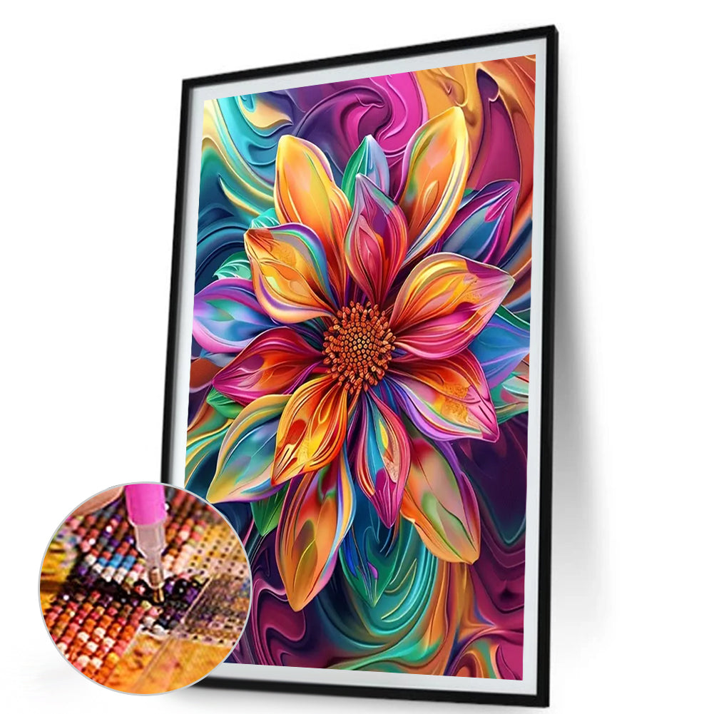 AB Diamond Painting - Full Round - Flowers In Oil Painting (45*60CM)