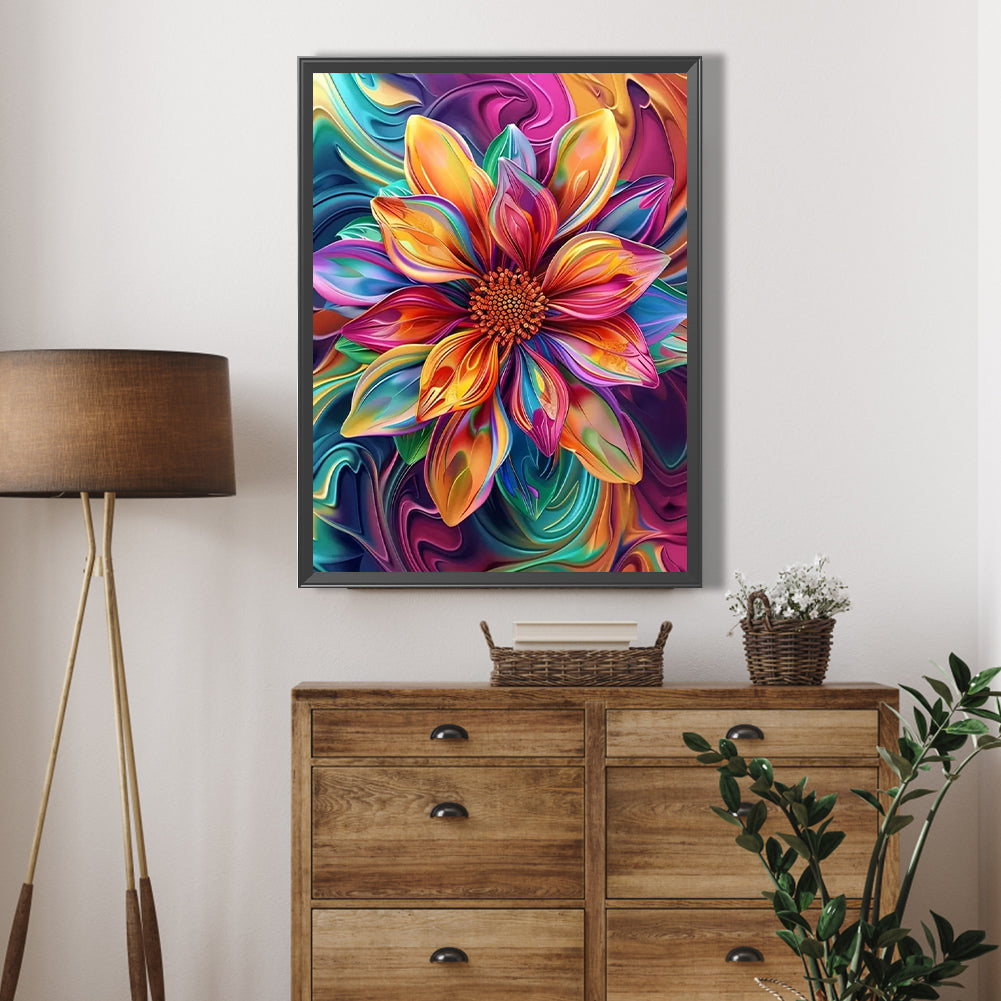 AB Diamond Painting - Full Round - Flowers In Oil Painting (45*60CM)