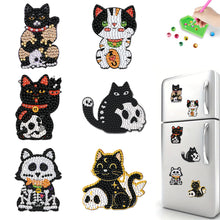 Load image into Gallery viewer, 6Pcs Acrylic Cute Pattern Diamond Art Refrigerator Magnets Sticker for Beginners
