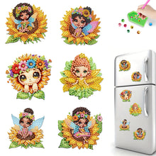 Load image into Gallery viewer, 6Pcs Acrylic Cute Pattern Diamond Art Refrigerator Magnets Sticker for Beginners
