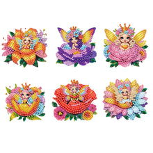Load image into Gallery viewer, 6Pcs Acrylic Cute Pattern Diamond Art Refrigerator Magnets Sticker for Beginners

