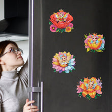 Load image into Gallery viewer, 6Pcs Acrylic Cute Pattern Diamond Art Refrigerator Magnets Sticker for Beginners
