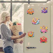 Load image into Gallery viewer, 6Pcs Acrylic Cute Pattern Diamond Art Refrigerator Magnets Sticker for Beginners
