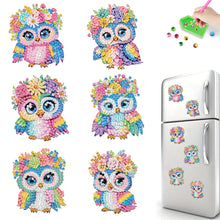 Load image into Gallery viewer, 6Pcs Acrylic Cute Pattern Diamond Art Refrigerator Magnets Sticker for Beginners
