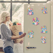 Load image into Gallery viewer, 6Pcs Acrylic Cute Pattern Diamond Art Refrigerator Magnets Sticker for Beginners

